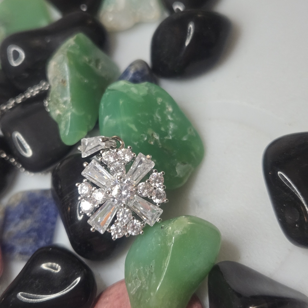 Bella Luce Sterling Silver Snowflake Necklace